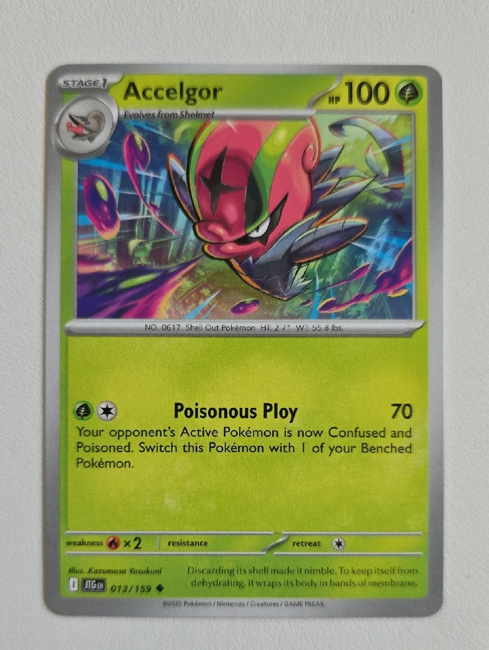 Pokemon Shelmot, Accelgor, Karranlast, And Escavalier Cards